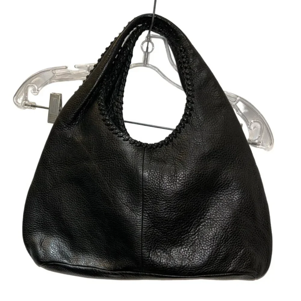 Banana Republic EXCELLENT CONDITION all weather leather black half moon … - Picture 3 of 6